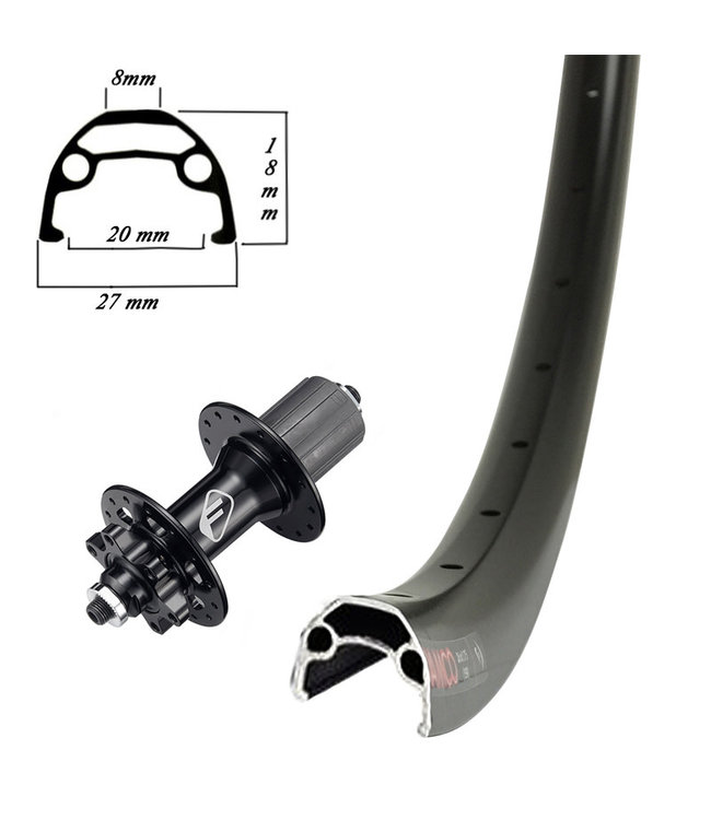 DAMCO DAMCO 29"/700C ALLOY DISC BLACK (DOUBLE WALL)29" DISC WHEELS