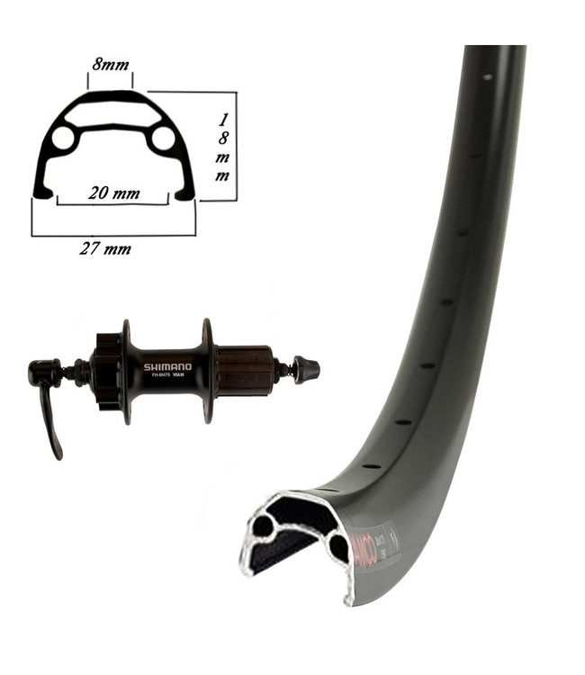 DAMCO DAMCO 29"/700C ALLOY DISC BLACK (DOUBLE WALL)29" DISC WHEELS