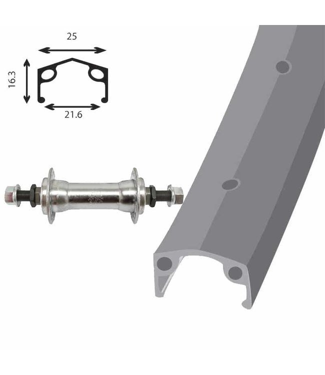 DAMCO DAMCO 16'' ALLOY SILVER (SINGLE WALL)12" TO 18'' ALLOY WHEELS