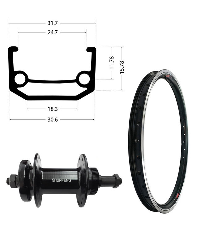 DAMCO DAMCO 20" DAMCO DISC BLACK (BMX)20" DISC WHEELS