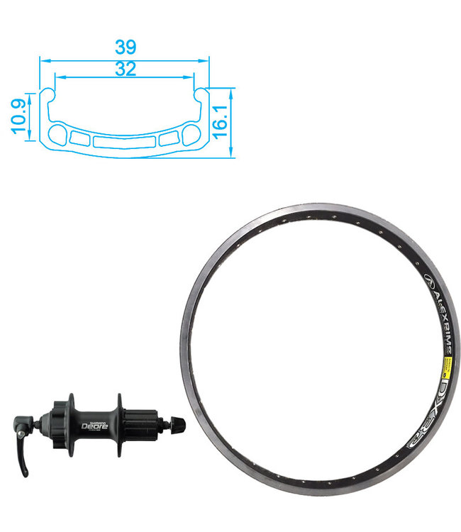 ALEXRIMS ALEXRIMS 24" DX-32 DISC BLACK24" DISC WHEELS