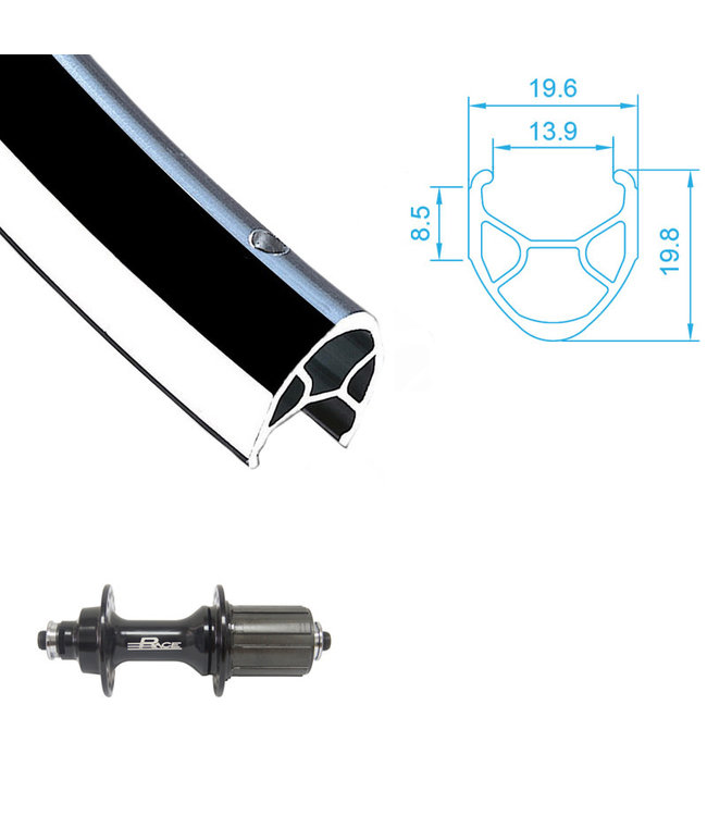 DAMCO DAMCO 24" X 1 ROAD BLACK (CNC)24" WHEELS