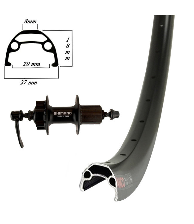 DAMCO DAMCO 26" ALLOY DISC BLACK (DOUBLE WALL) 26" DISC WHEELS