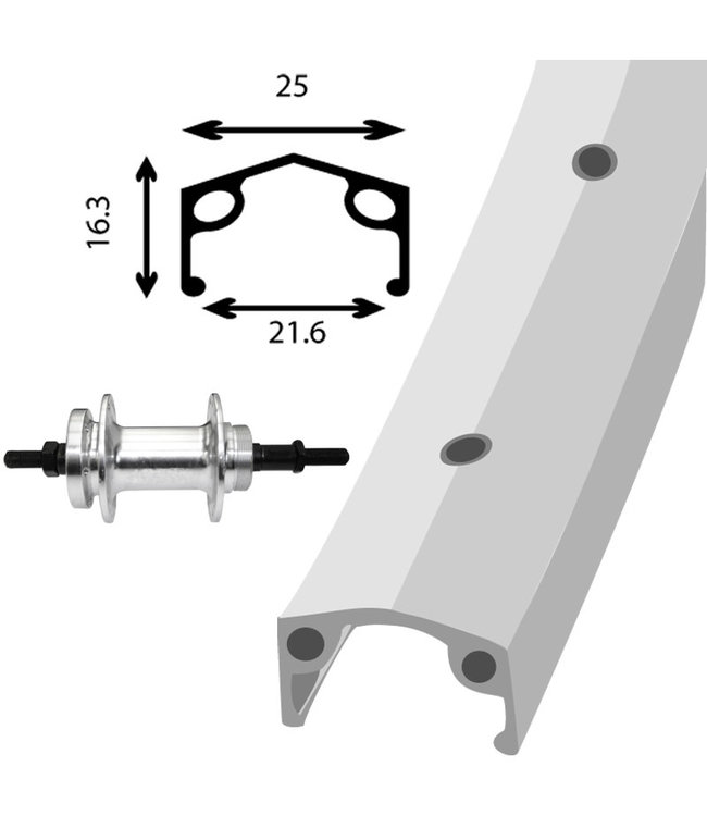 DAMCO DAMCO 26" ALLOY DISC SILVER (SINGLE WALL)26" DISC WHEELS