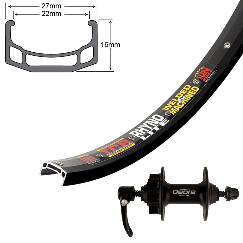 SUN RIMS SUN 26" RHYNO LITE DISC BLACK26" DISC WHEELS HIGHLANDS BIKES