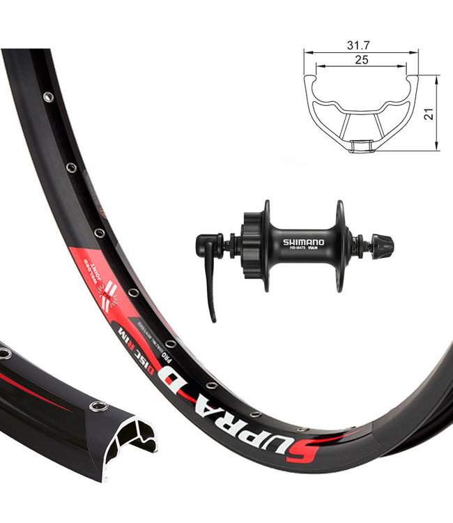 ALEXRIMS ALEXRIMS 26" SUPRA-D DISC BLACK26" DISC WHEELS