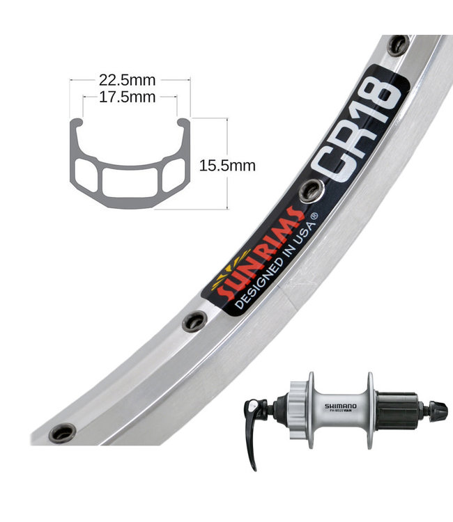 SUN RIMS SUN 26" CR-18 DISC SILVER26" DISC WHEELS