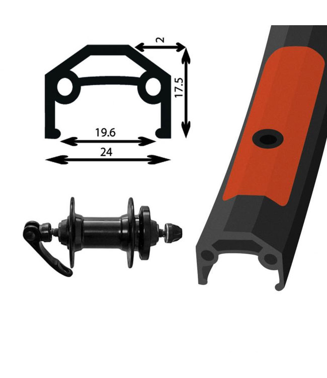 DAMCO DAMCO 26" ALLOY DISC BLACK (DOUBLE WALL) 26" DISC WHEELS