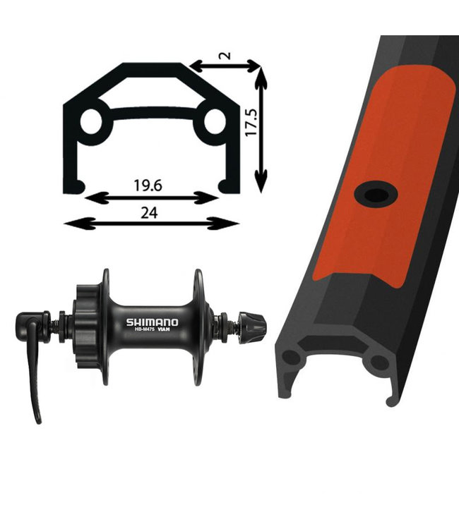 DAMCO DAMCO 26" ALLOY DISC BLACK (DOUBLE WALL) 26" DISC WHEELS