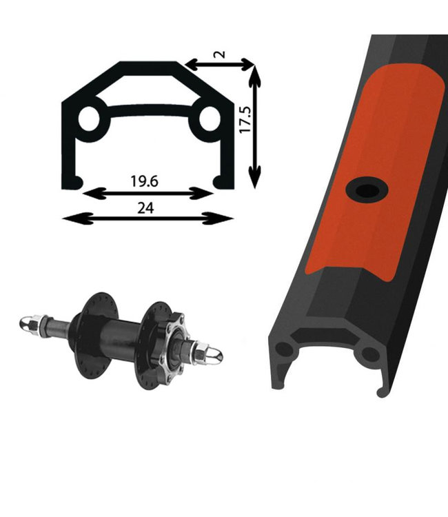 DAMCO DAMCO 26" ALLOY DISC BLACK (DOUBLE WALL) 26" DISC WHEELS