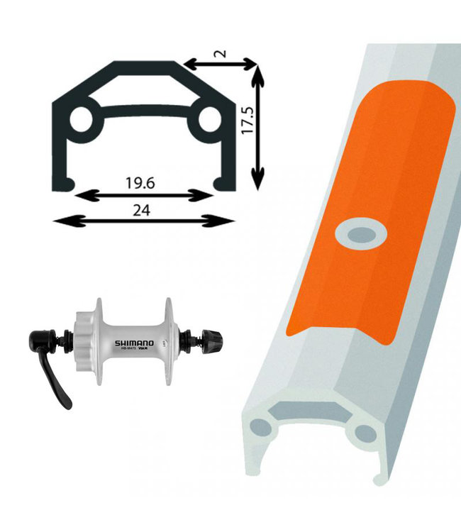 DAMCO DAMCO 26'' ALLOY SILVER (DOUBLE WALL)26" DISC WHEELS