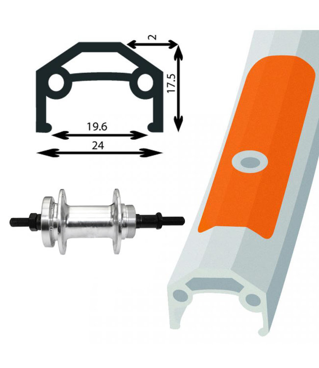 DAMCO DAMCO 26'' ALLOY SILVER (DOUBLE WALL)26" DISC WHEELS