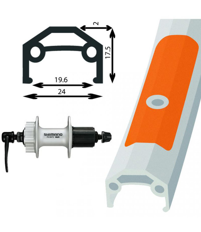 DAMCO DAMCO 26'' ALLOY SILVER (DOUBLE WALL)26" DISC WHEELS