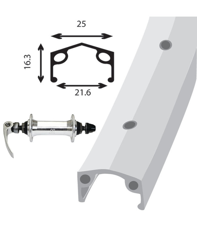 DAMCO DAMCO 26" ALLOY SILVER (SINGLE WALL)26" WHEELS