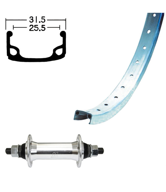 DAMCO DAMCO 26" ALLOY SILVER CLC (SINGLE WALL)26" WHEELS