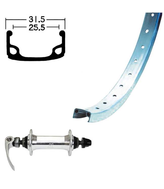 DAMCO DAMCO 26" ALLOY SILVER CLC (SINGLE WALL)26" WHEELS