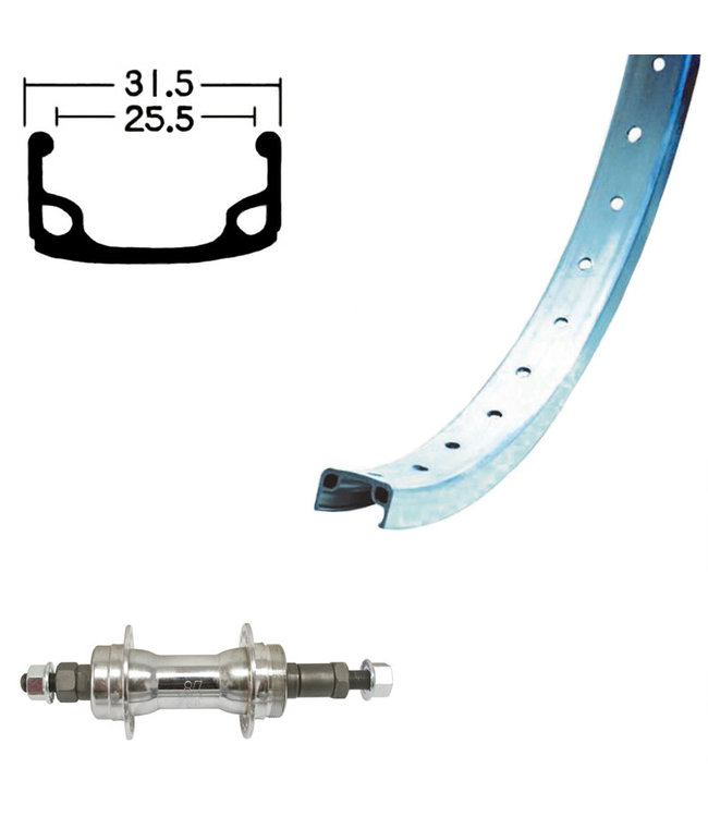 DAMCO DAMCO 26" ALLOY SILVER CLC (SINGLE WALL)26" WHEELS