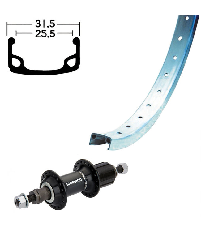 DAMCO DAMCO 26" ALLOY SILVER CLC (SINGLE WALL)26" WHEELS