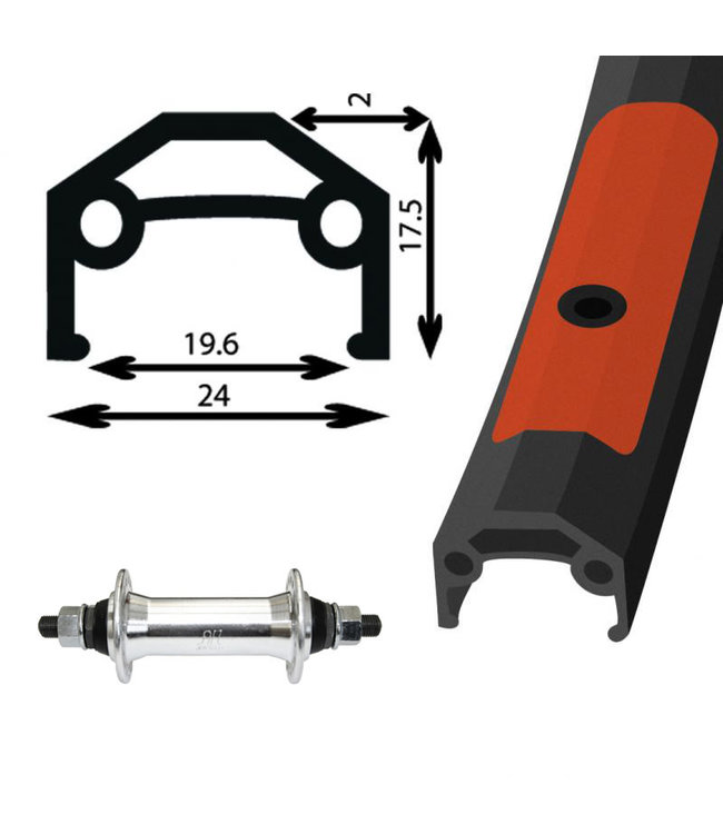 DAMCO DAMCO 26" ALLOY BLACK (DOUBLE WALL)26" WHEELS