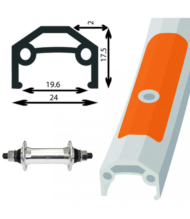 DAMCO DAMCO 26" ALLOY SILVER (DOUBLE WALL)26" WHEELS