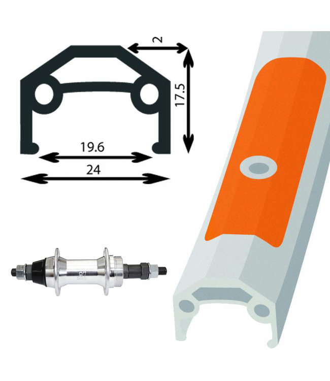 DAMCO DAMCO 26" ALLOY SILVER (DOUBLE WALL)26" WHEELS