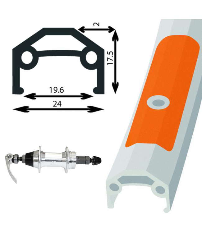 DAMCO DAMCO 26" ALLOY SILVER (DOUBLE WALL)26" WHEELS