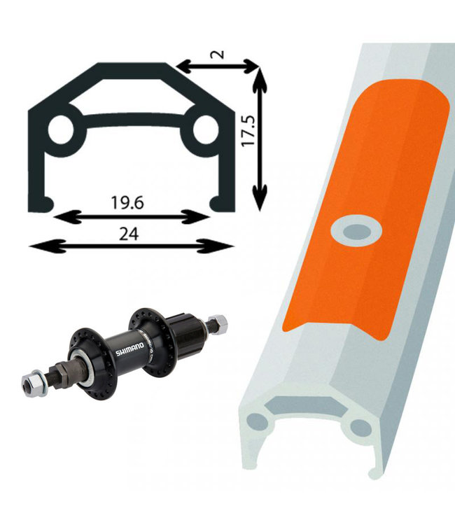 DAMCO DAMCO 26" ALLOY SILVER (DOUBLE WALL)26" WHEELS