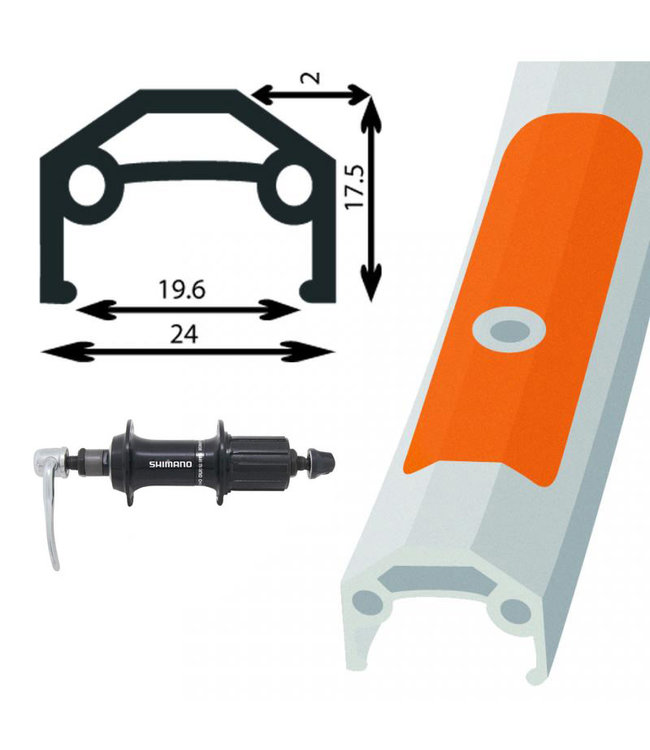 DAMCO DAMCO 26" ALLOY SILVER (DOUBLE WALL)26" WHEELS