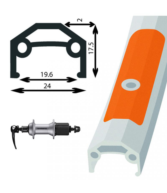 DAMCO DAMCO 26" ALLOY SILVER (DOUBLE WALL)26" WHEELS