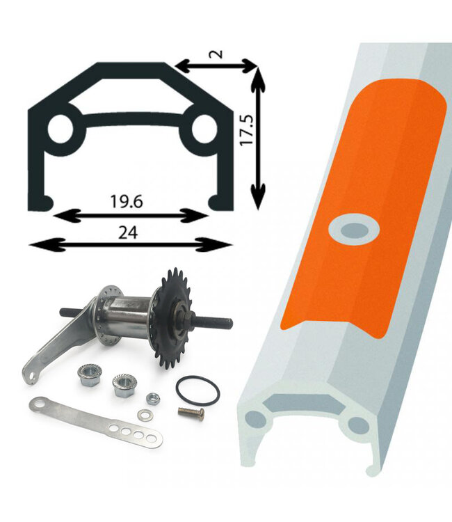 DAMCO DAMCO 26"X1⅜" ALLOY SILVER (DOUBLE WALL)26X1-3/8" WHEELS