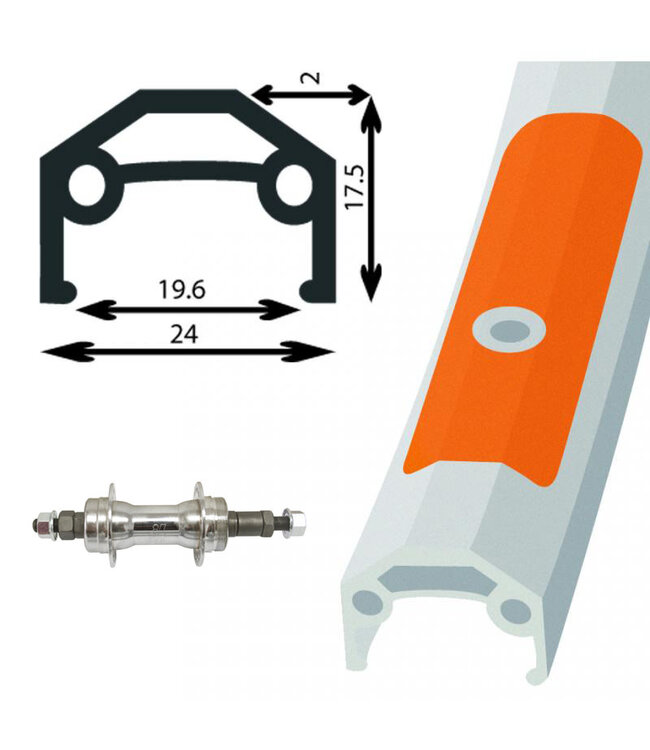 DAMCO DAMCO 26"X1⅜" ALLOY SILVER (DOUBLE WALL)26X1-3/8" WHEELS