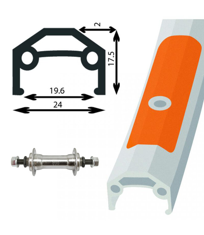 DAMCO DAMCO 26"X1⅜" ALLOY SILVER (DOUBLE WALL)26X1-3/8" WHEELS