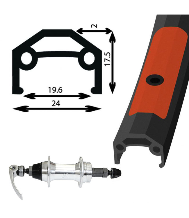 DAMCO DAMCO 27.5''/650B ALLOY BLACK (DOUBLE WALL)27.5" / 650B WHEELS