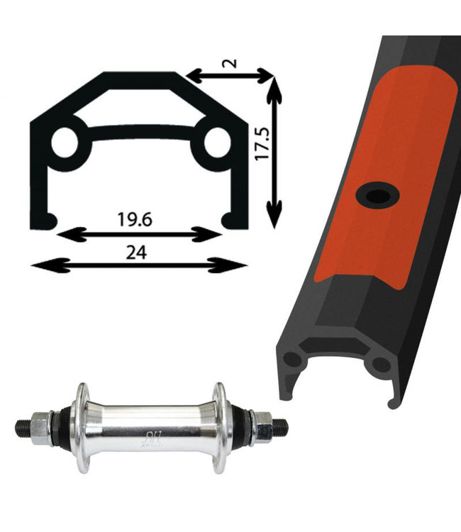 DAMCO DAMCO 27.5''/650B ALLOY BLACK (DOUBLE WALL)27.5" / 650B WHEELS