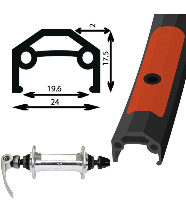 DAMCO DAMCO 27.5''/650B ALLOY BLACK (DOUBLE WALL)27.5" / 650B WHEELS