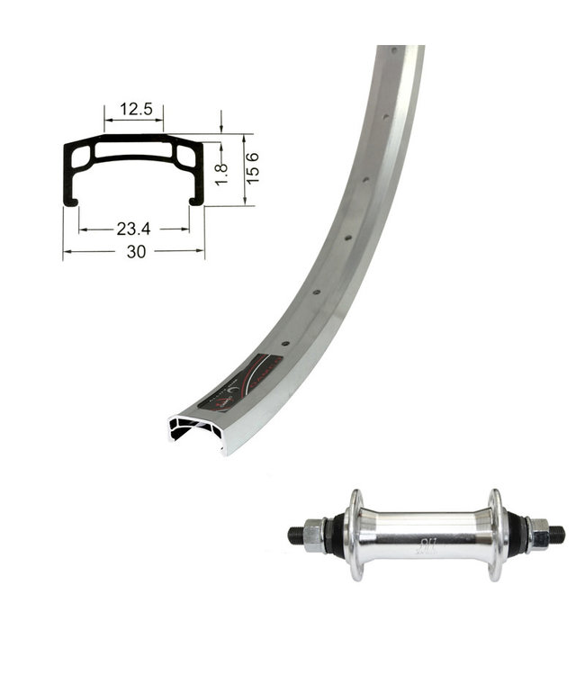 DAMCO DAMCO 27.5'' ALLOY SILVER WIDE (CNC)27.5" / 650B WHEELS