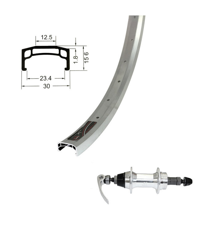 DAMCO DAMCO 27.5'' ALLOY SILVER WIDE (CNC)27.5" / 650B WHEELS