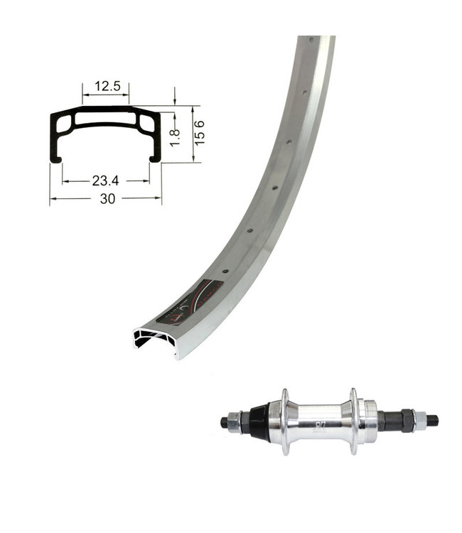 DAMCO DAMCO 27.5'' ALLOY SILVER WIDE (CNC)27.5" / 650B WHEELS