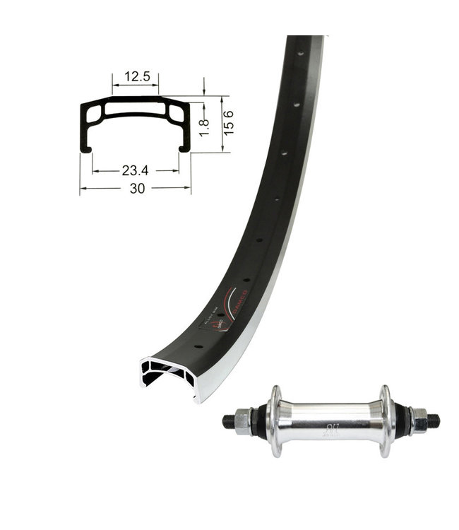 DAMCO DAMCO 27.5'' ALLOY BLACK WIDE (CNC)27.5" / 650B WHEELS