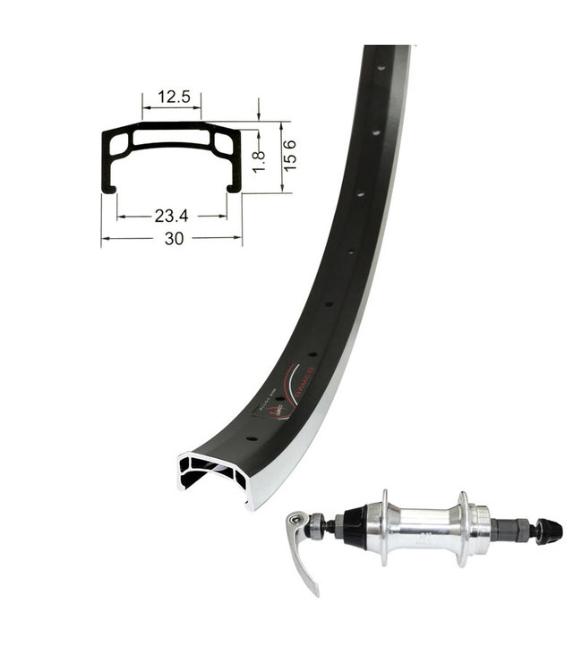 DAMCO DAMCO 27.5'' ALLOY BLACK WIDE (CNC)27.5" / 650B WHEELS