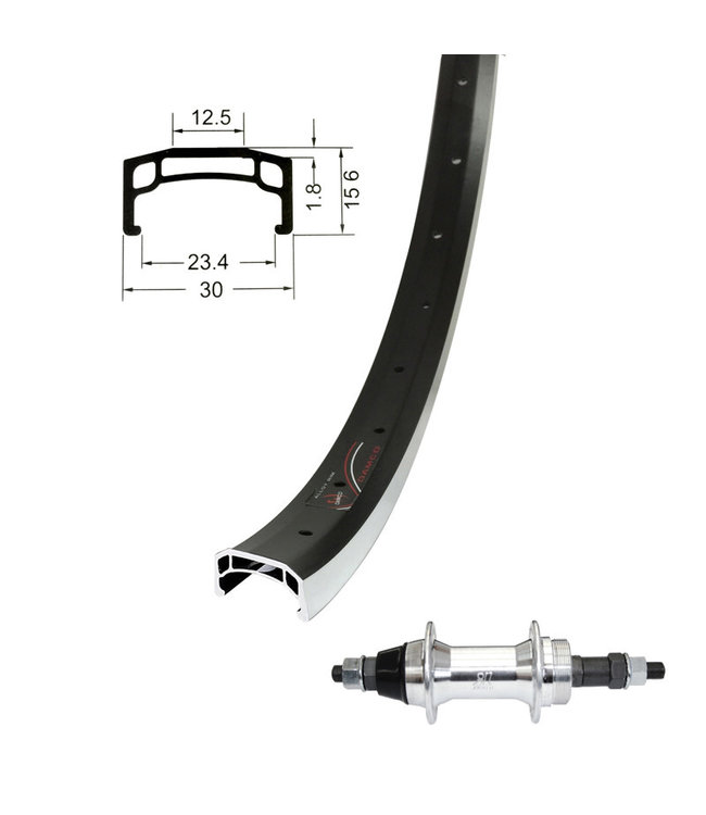 DAMCO DAMCO 27.5'' ALLOY BLACK WIDE (CNC)27.5" / 650B WHEELS