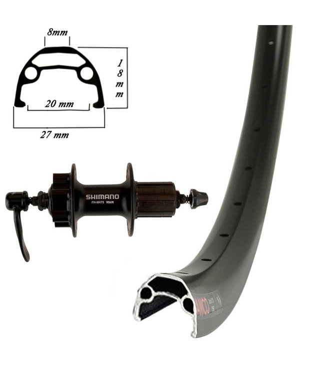 DAMCO DAMCO 27.5''/650B ALLOY DISC BLACK (DOUBLE WALL)27.5'' / 650B DISC WHEELS