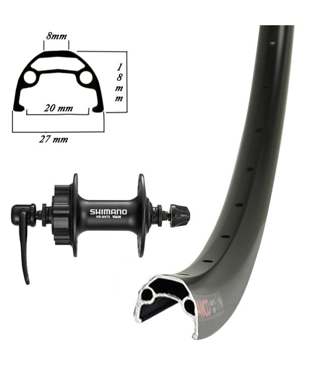 DAMCO DAMCO 27.5''/650B ALLOY DISC BLACK (DOUBLE WALL)27.5'' / 650B DISC WHEELS