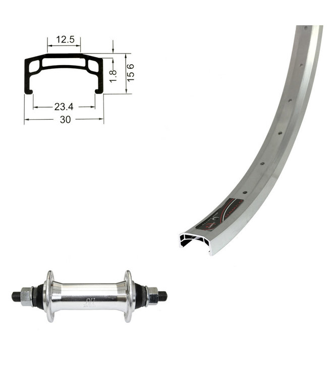 DAMCO DAMCO 700C ALLOY SILVER WIDE (CNC)700C HYBRID WHEELS