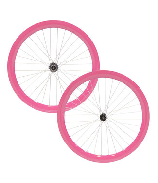 DAMCO DAMCO 700C SINGLE SPEED PINK 50MMTRACK (FIXIES) WHEELS