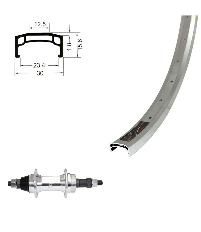 DAMCO DAMCO 700C ALLOY SILVER WIDE (CNC)700C HYBRID WHEELS