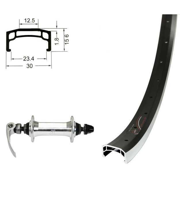 DAMCO DAMCO 700C ALLOY BLACK WIDE (CNC)700C HYBRID WHEELS