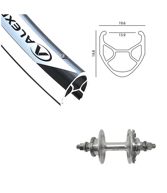 ALEXRIMS ALEXRIMS 700C R-450 SILVERTRACK (FIXIES) WHEELS