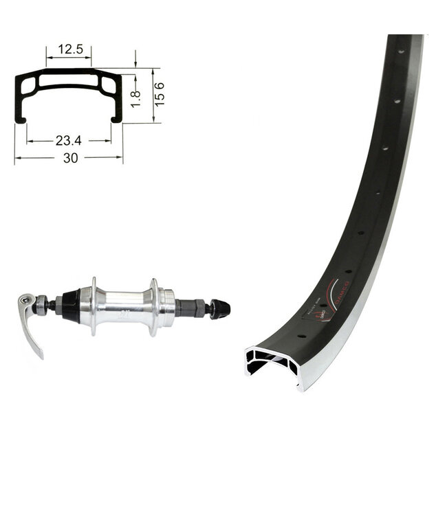 DAMCO DAMCO 700C ALLOY BLACK WIDE (CNC)700C HYBRID WHEELS