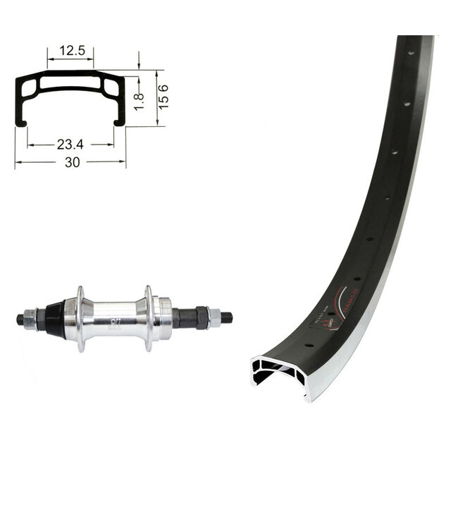 DAMCO DAMCO 700C ALLOY BLACK WIDE (CNC)700C HYBRID WHEELS